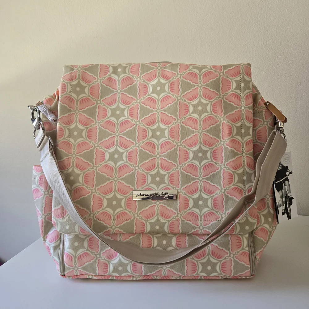 Petunia Pickle Bottom Pink and Gray Women Bag